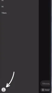 Click on the profile icon