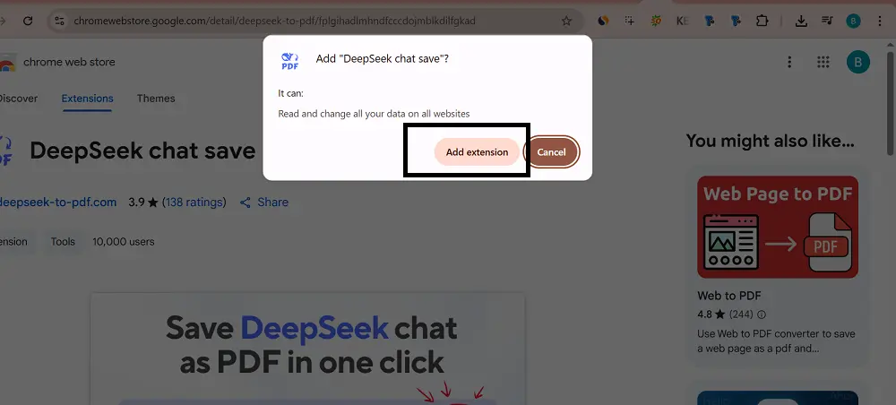 Allow extension to download