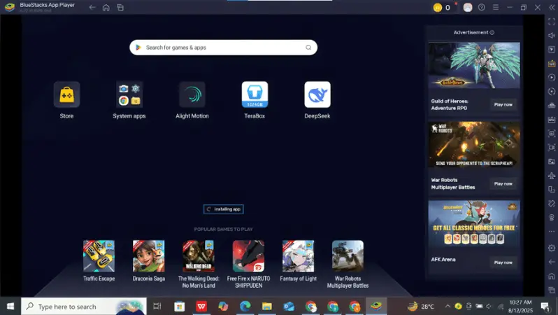 install deepseek apk within bluestacks